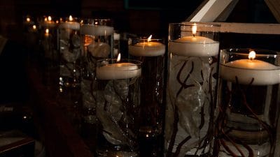 Hidden Barn floating candles for wedding decorations