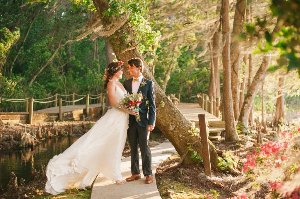 Boho bride and groom marina wedding Mission Inn Resort