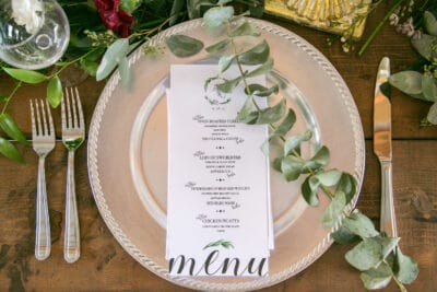 rustic wedding place setting
