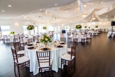 ballroom set for a reception, the Royal Crest Room, Orlando, FL