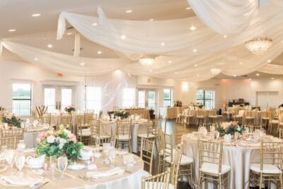 wedding reception, round tables, The Royal Crest Room, Orlando, FL