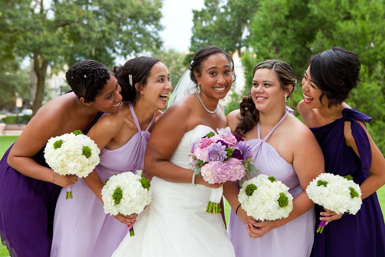 Lori Barbely - laughing bridal party