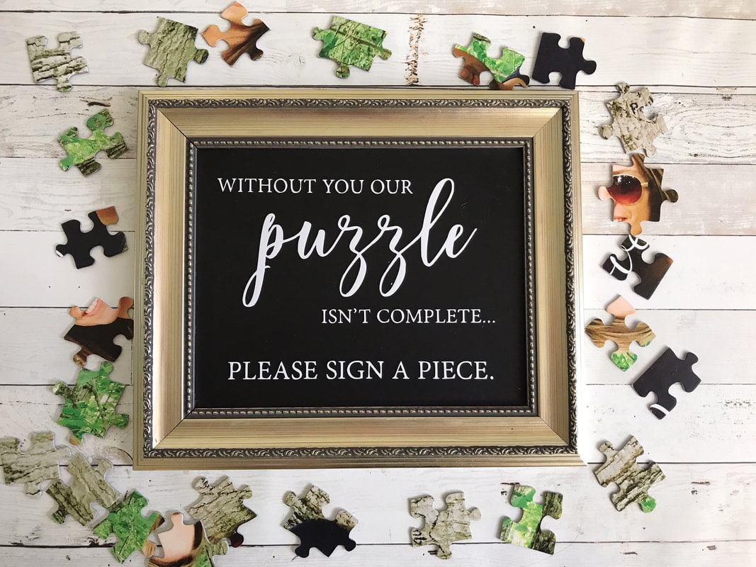 Chic Signs - Puzzle guestbook sign