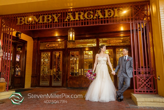 Steven Miller Photography - bride and groom outside Church Street Station