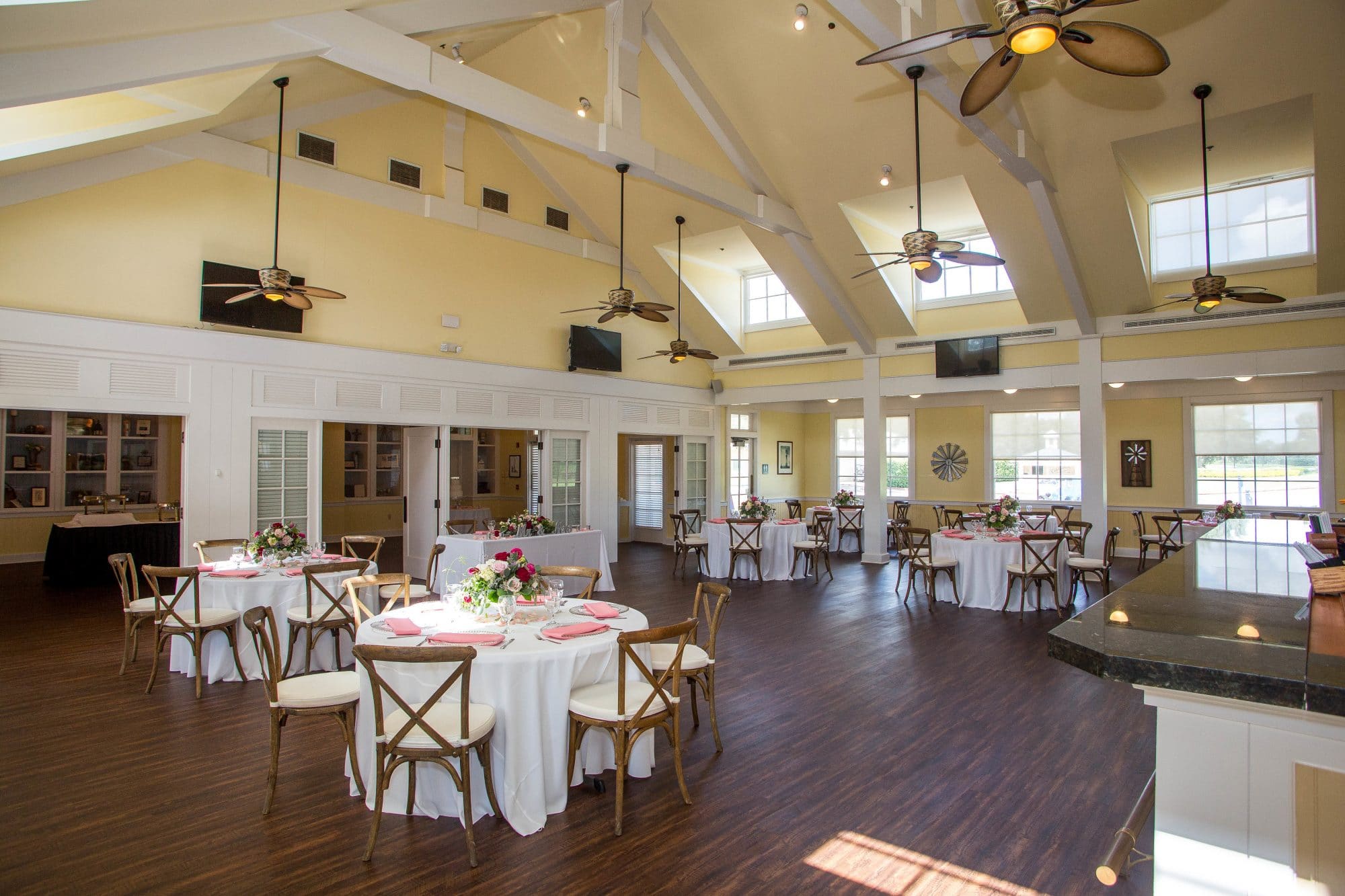 Celebration Golf Club - large open reception hall with vaulted ceilings