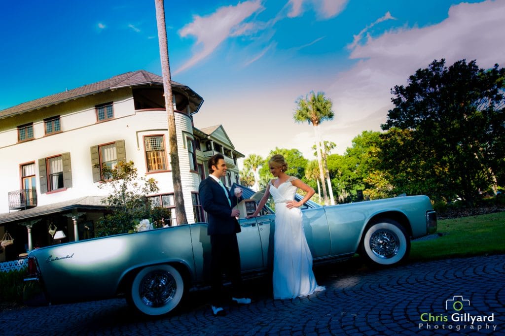 Chris Gillyard Photography - bride and groom with classic car