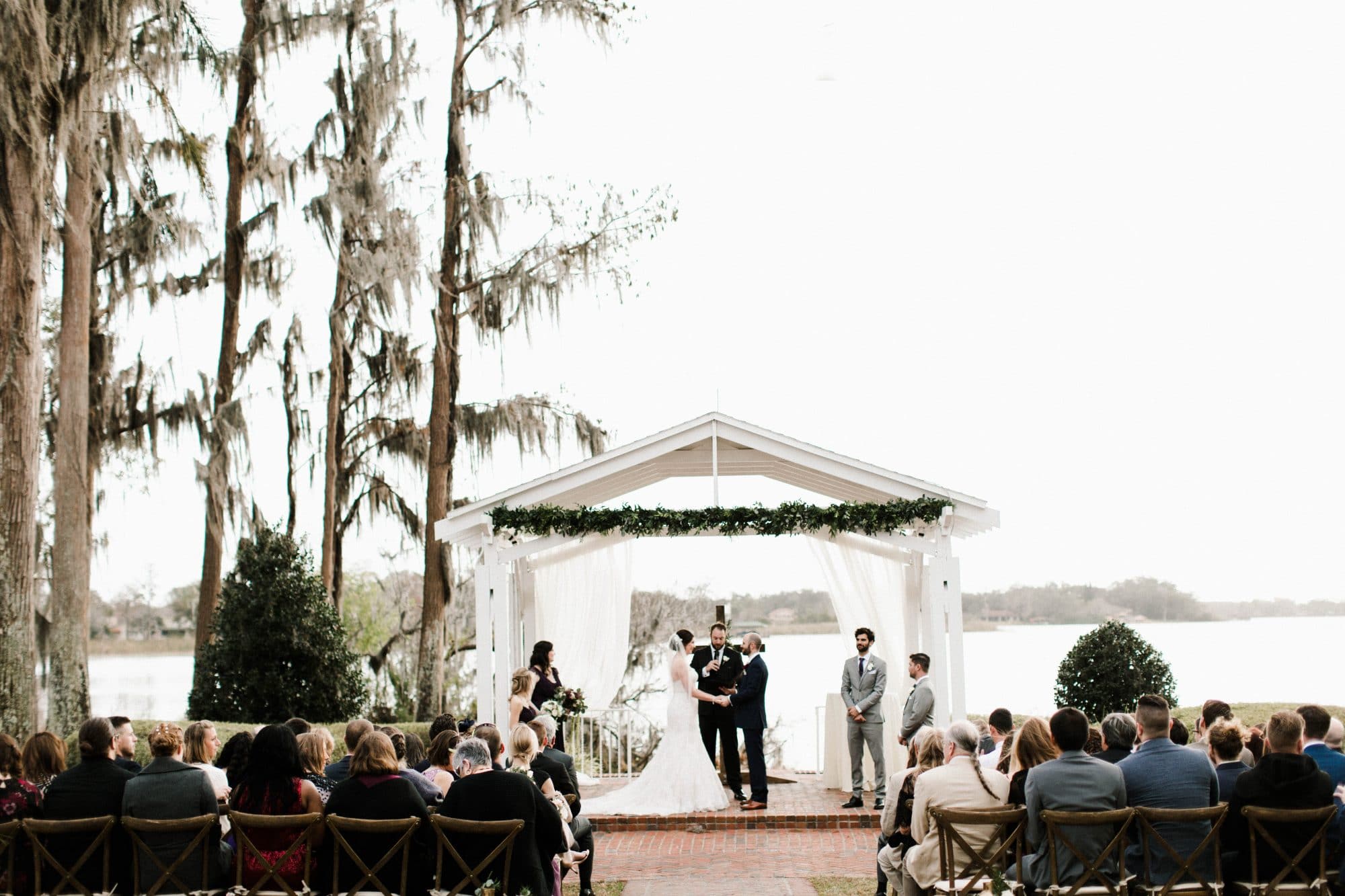 Cypress Grove Estate House - wedding ceremony under cute pavilion