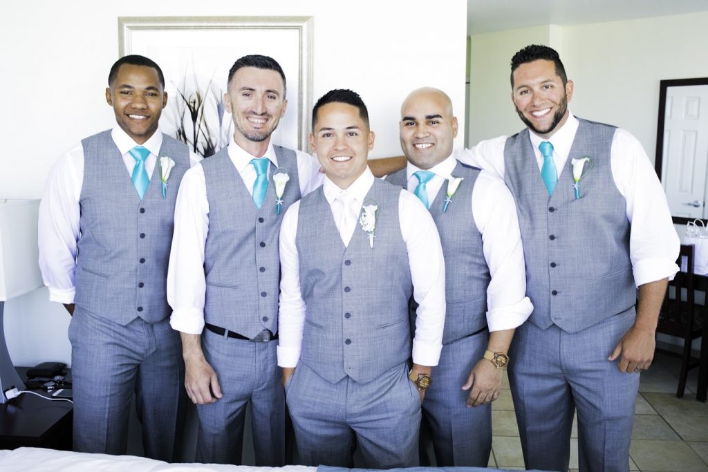 With This Ring - groom and groomsmen in hotel room