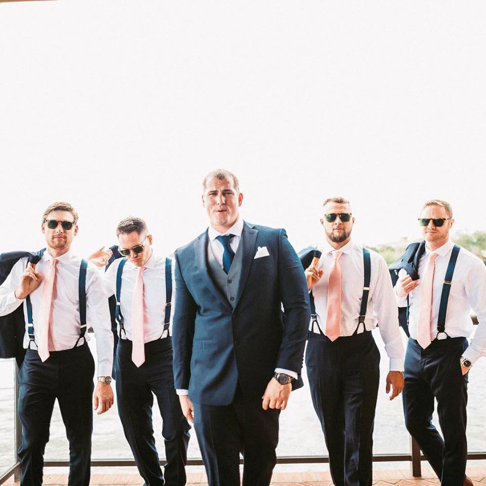 That First Moment - snazzy groom and groomsmen with style!