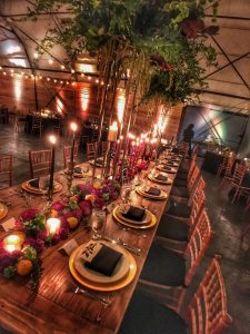1010-West-Large table setting with tall candles