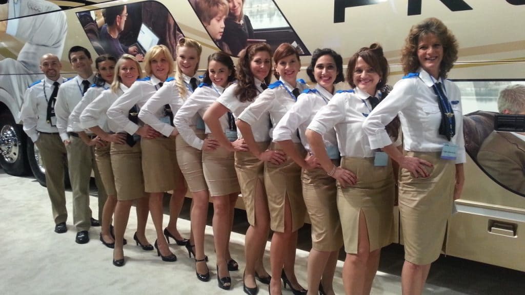 Orlando-Party-Servers-Bartenders and servers dressed as airline attendents