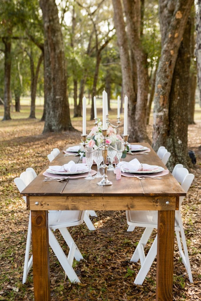C Squared Events - rustic glam outdoor wedding reception table