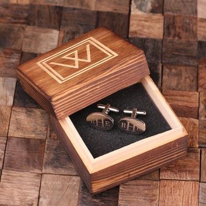 groomsmen gift idea - monogrammed cufflinks