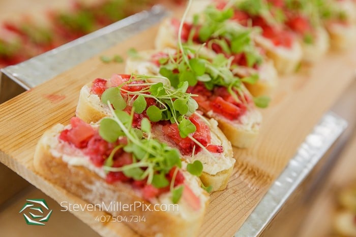 Hyatt-Regency-Orlando-Intnl-Airport-Brushetta served on a long white tray