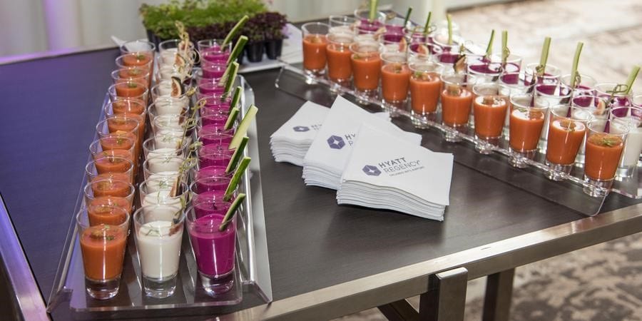 Hyatt-Regency-Orlando-Intnl-Airport-Cocktail shots and soup shots for catering