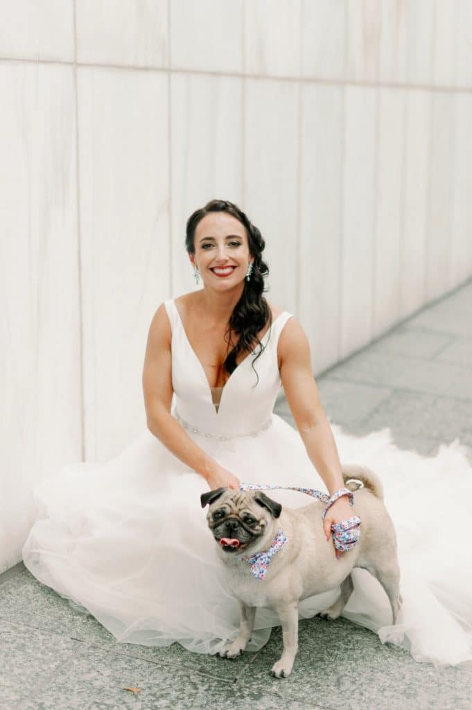 Furry-Ventures-Pet-Care-bride with pug