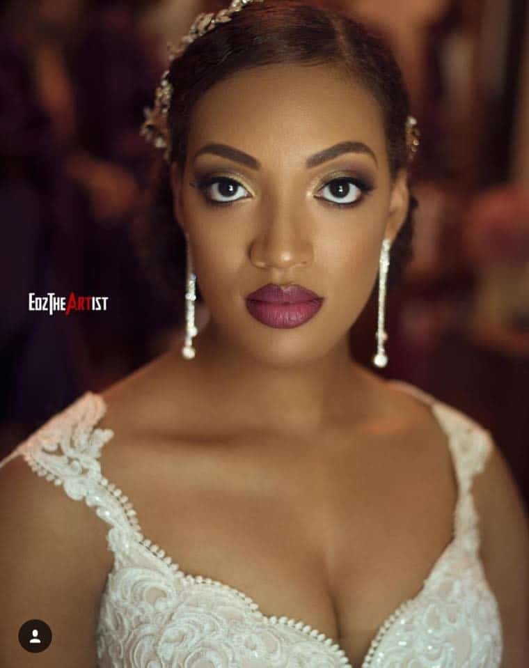 styled by Jazz It Up Artistry bride with beautiful lips and elegant eye make-up