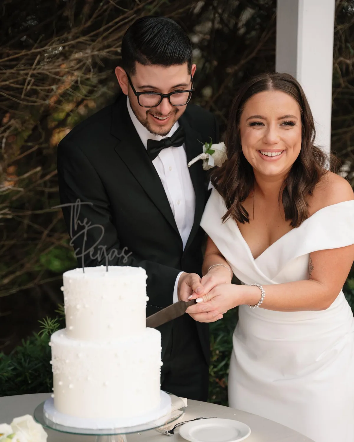 wedding cake at cypress grove estate