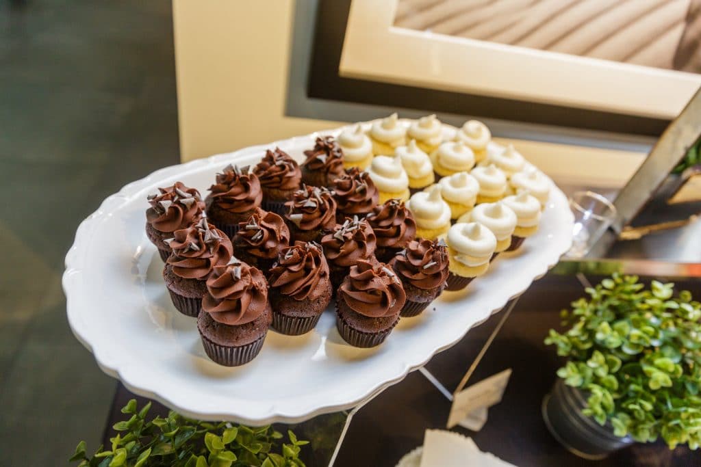 plate of mini dessert bites by Foodie Catering