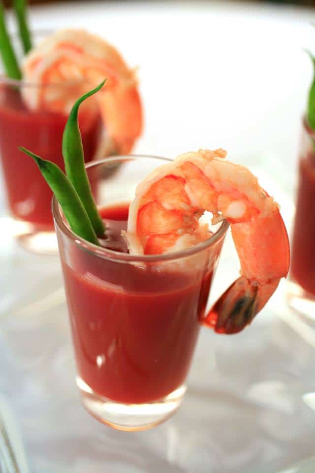 Arthur's Creative Events and Catering - shrimp in a Bloody Mary