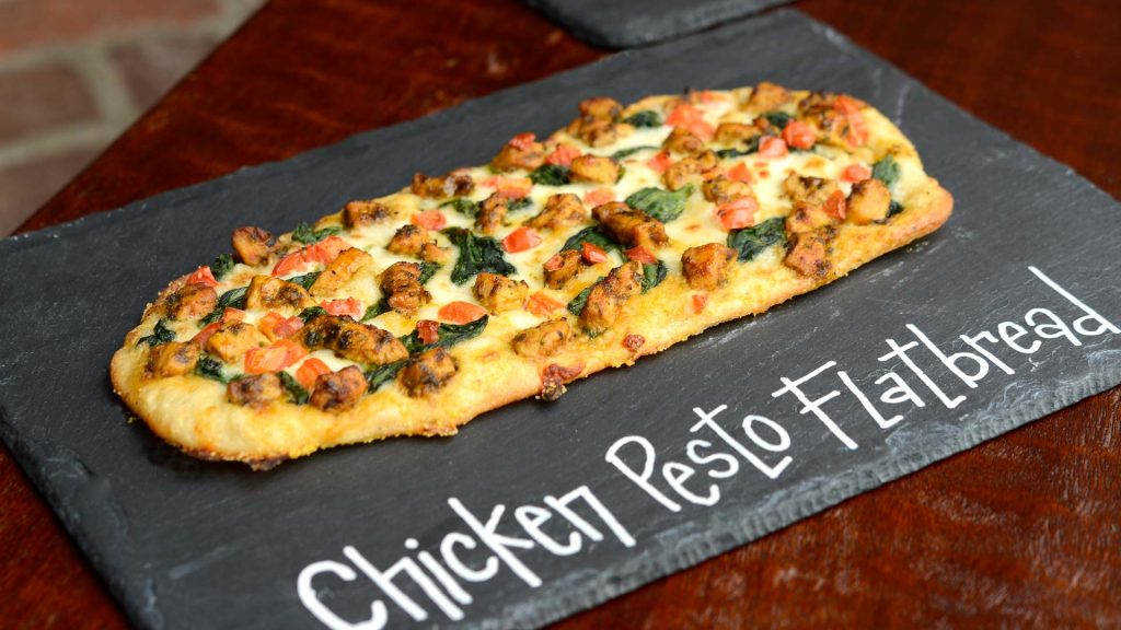 Arthur's Creative Events and Catering - plated flatbread chicken pesto