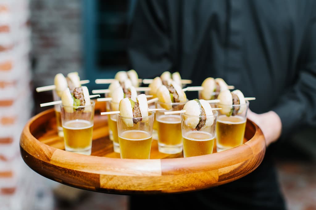 Arthur's Creative Events and Catering - mini sliders and beer
