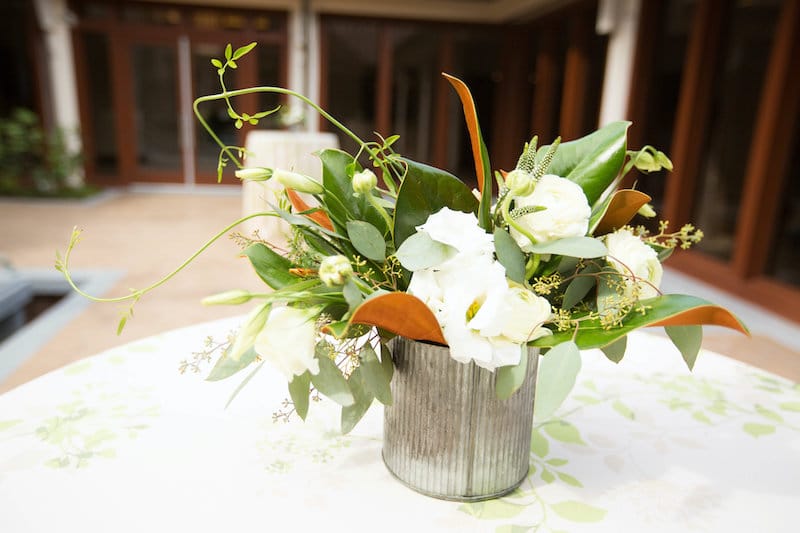 Lowe and Behold flowers in vase as wedding decoration