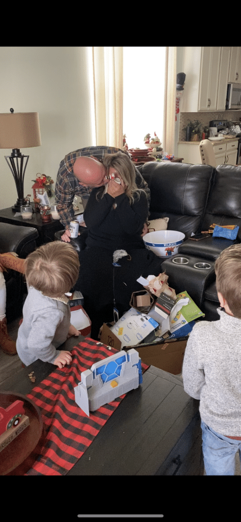 Christmas Morning Marriage Proposal bride says yes to groom on christmas morning