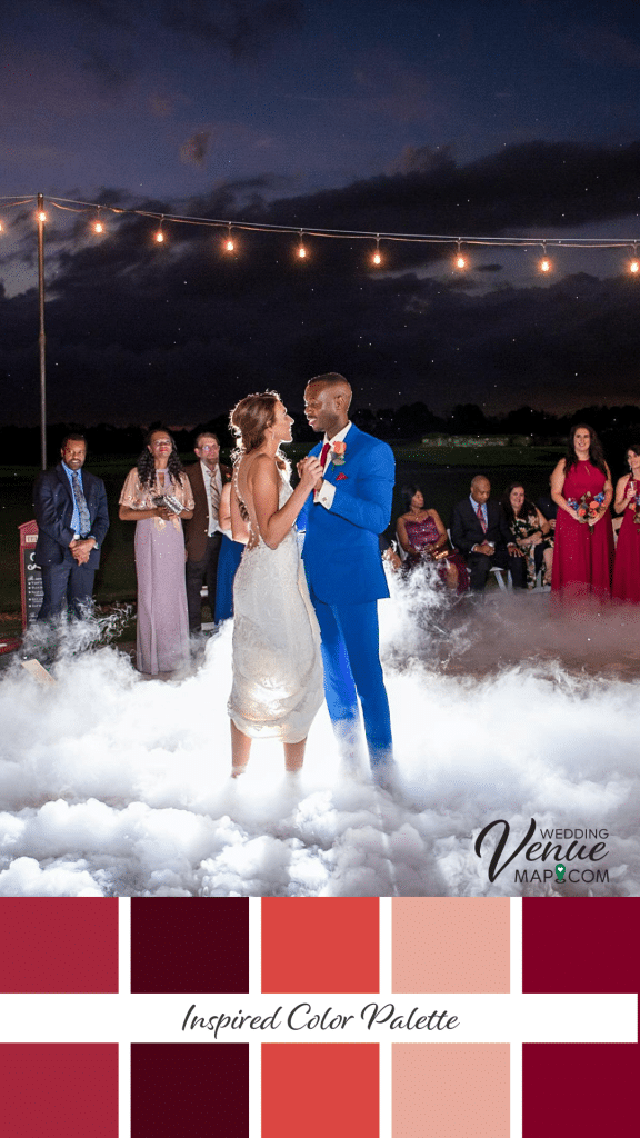 Helpful Guidelines To Make Choosing Wedding Colors Easy 30 - Choosing Wedding Colors - the Easy Way bride and groom dancing in smoke from dry ice on dance floor