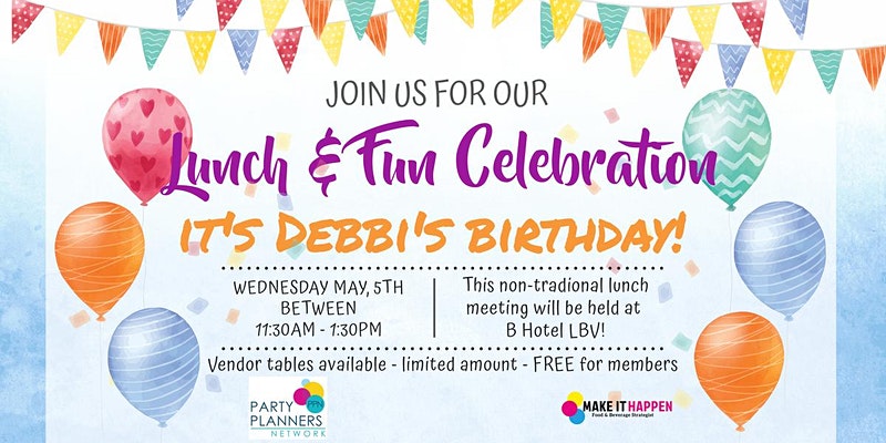 Debbi's birthday lunch and fun celebration on May 5th at B Hotel lake buena vista