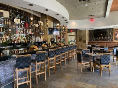 bar area and indoor dining at Fogo de Chao