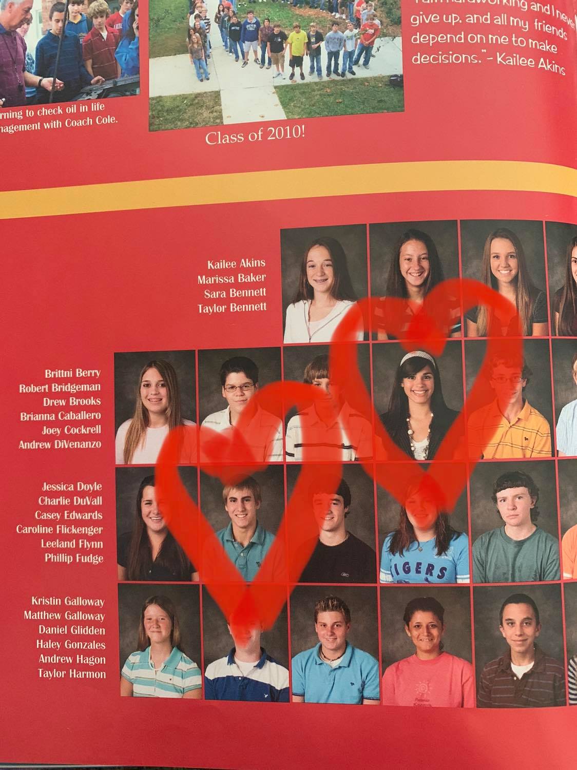 first love photos from high school yearbook