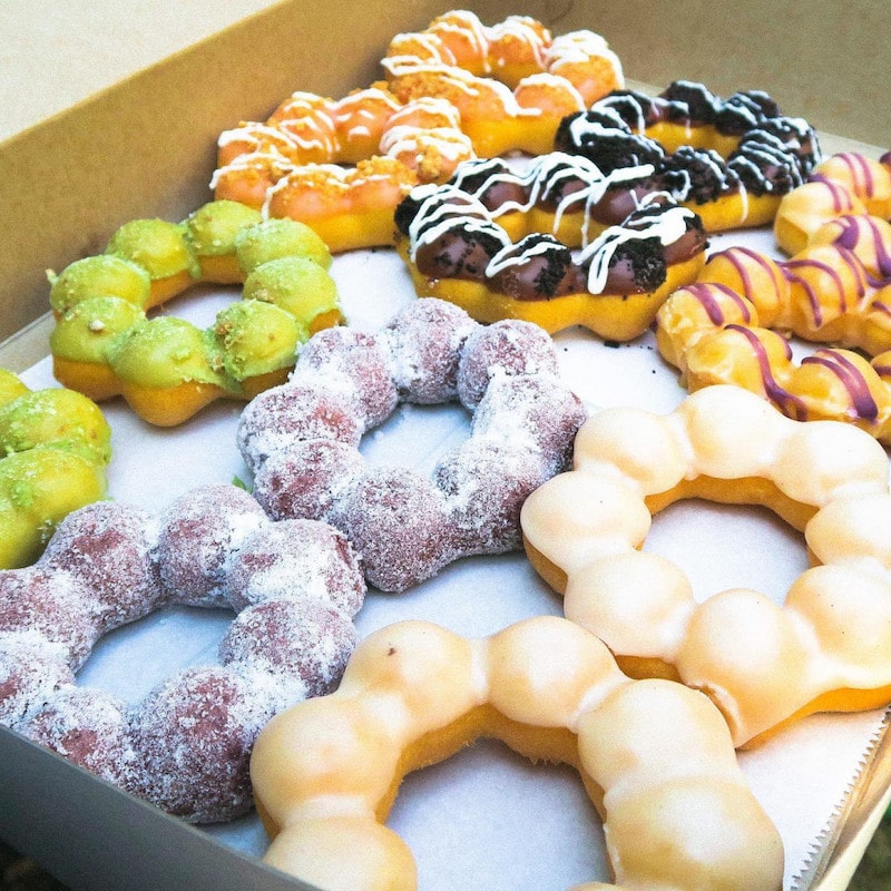 various gourmet donuts