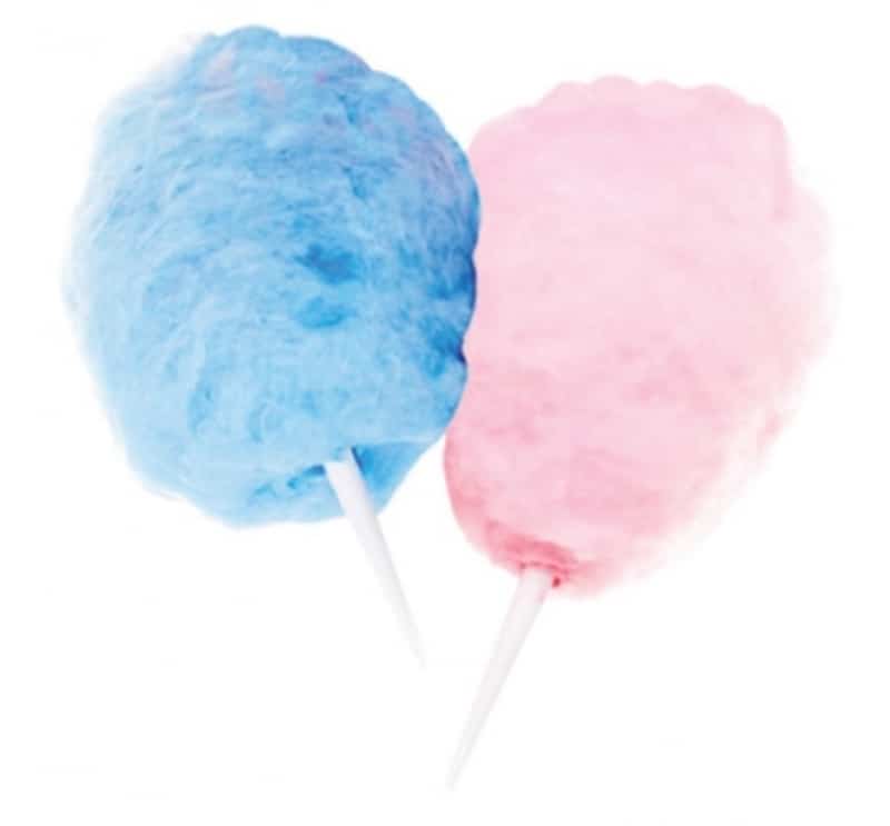blue and pink cotton candy