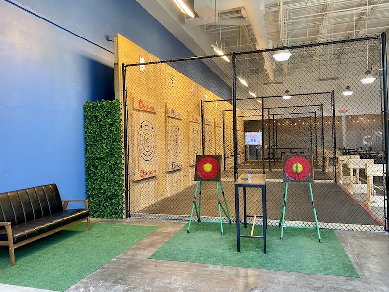 inside of Axecelsior Axe Throwing