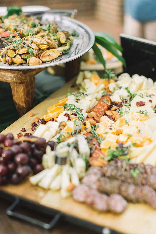 cheese, fruit, and charcuterie board from Big City Catering