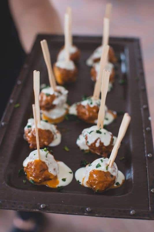 buffalo chicken meatballs from Big City Catering
