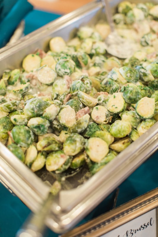 brussel sprouts served during buffet dinner by Big City Catering