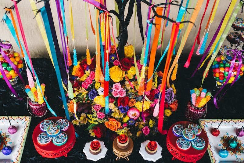 Day of the Dead inspired dessert table from Florida Candy Buffets