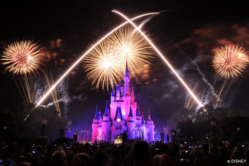 fireworks over Cinderella's Castle at Magic Kingdom