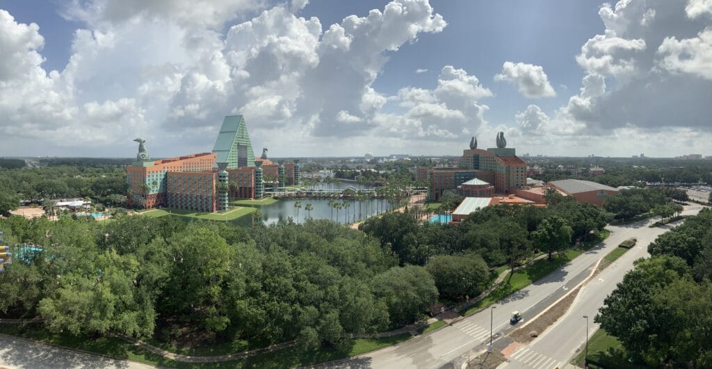 view of Walt Disney World Swan and Dolphin Resort in Orlando