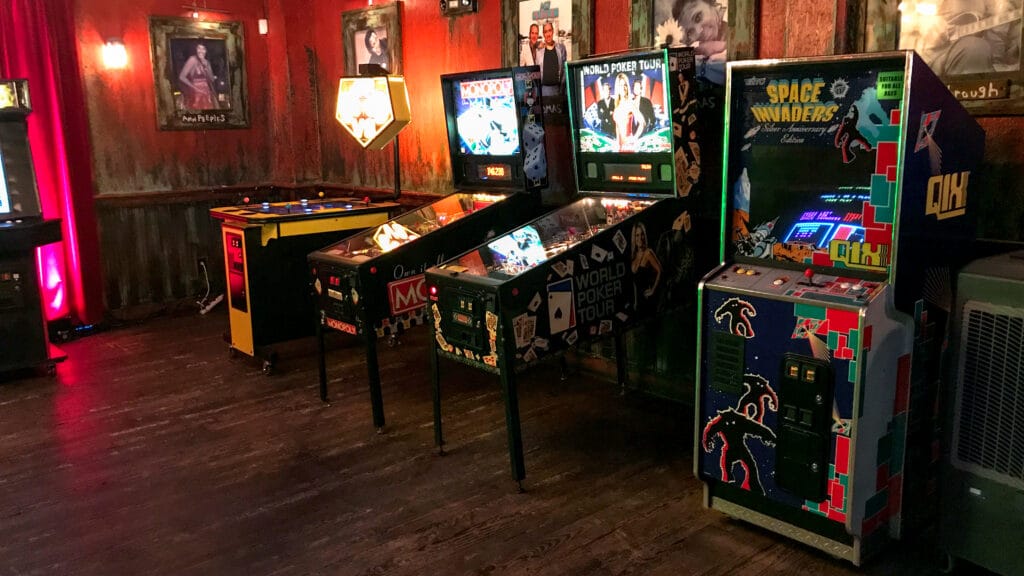 pinball and arcade games set up by Fun Planners
