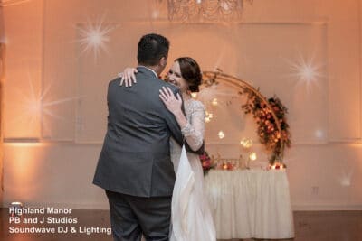 Bride and Groom dancing lights by Soundwave Entertainment