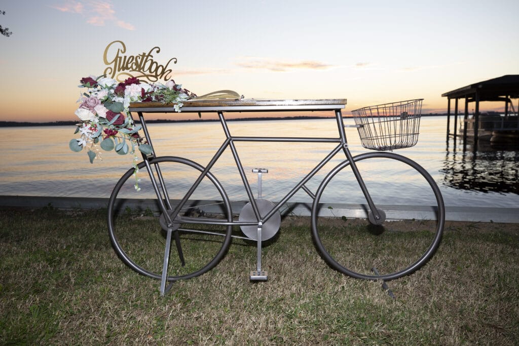 Bicycle with drink tray by Tipsy Traveler Bar