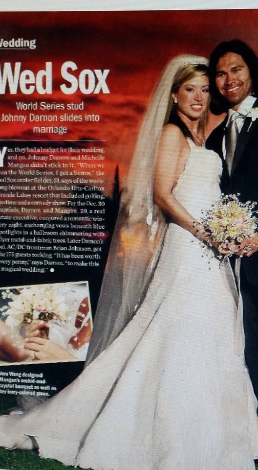magazine cover with bride and groom