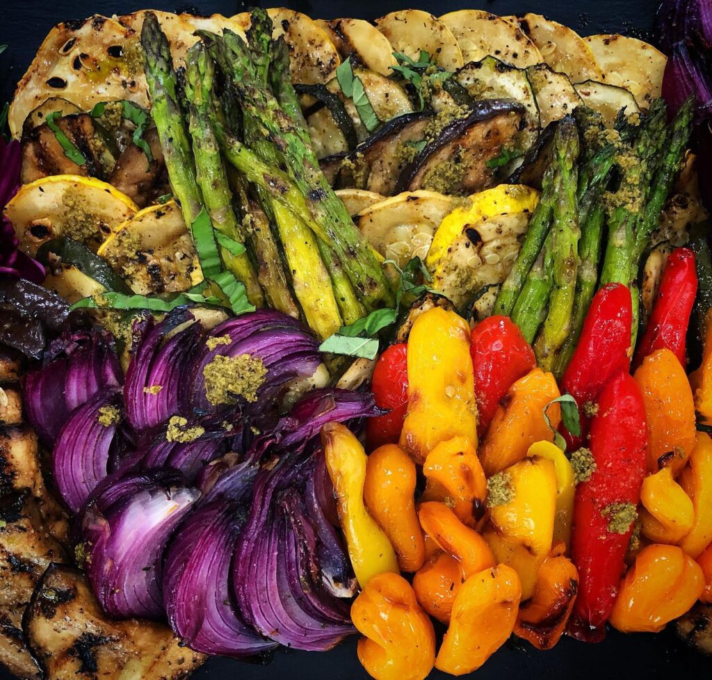 colorful vegetable platter catered by Unique Events Catering