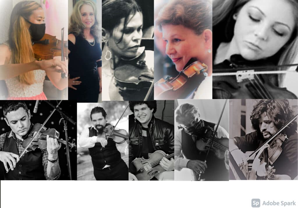 mix of photos of musicians playing Beautiful Music Orlando