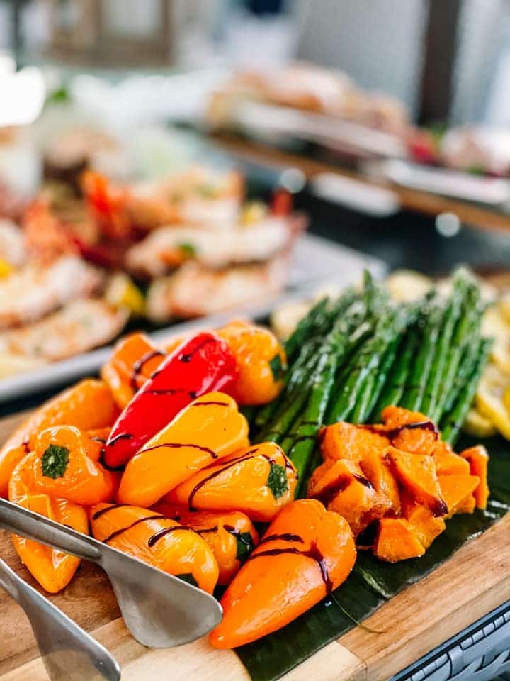 peppers and asparagus tray by Millenia Events Catering