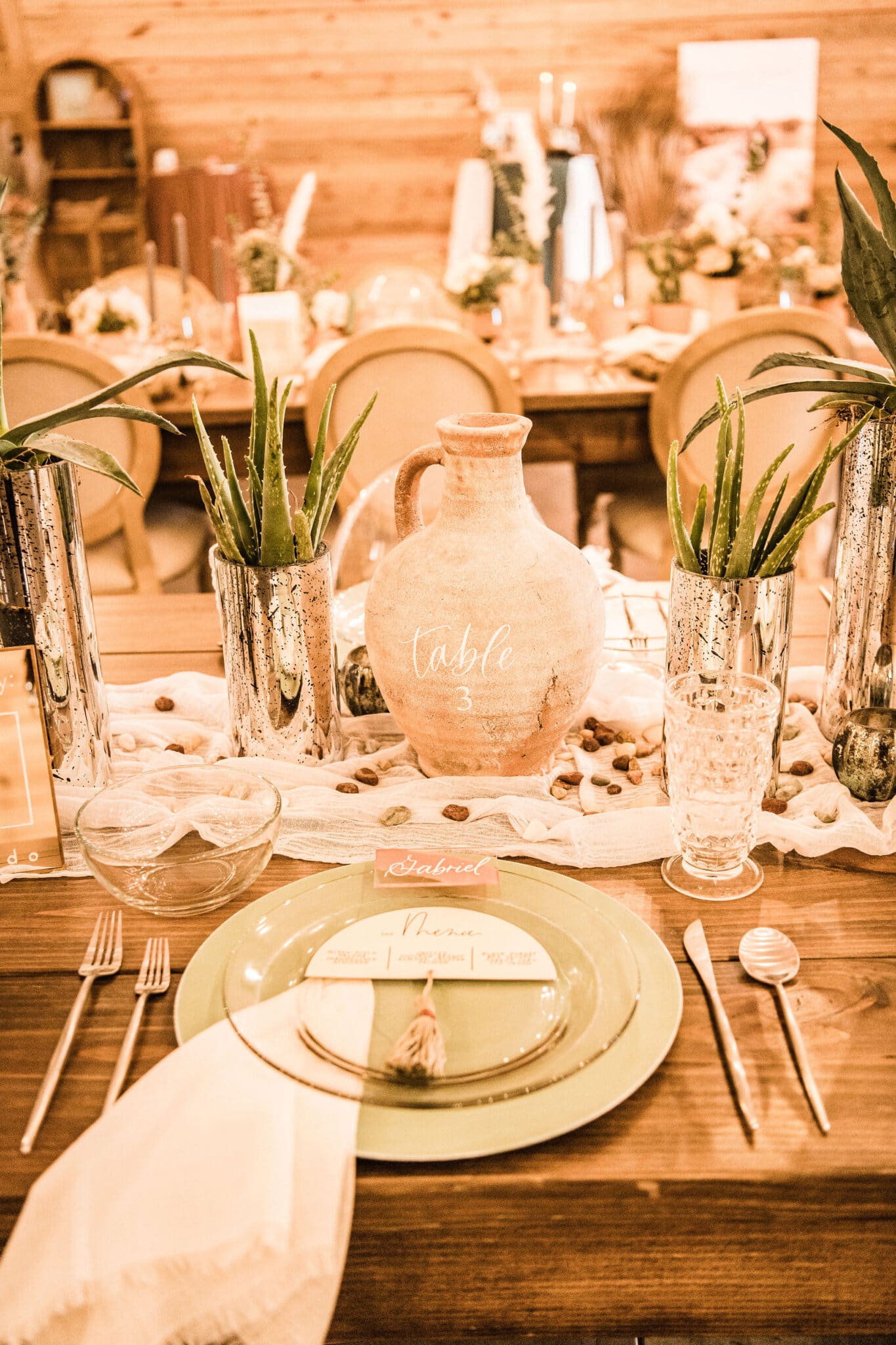 Bare Lettered Designs table place setting