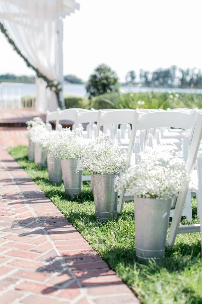 wedding aisle runners of white flowers